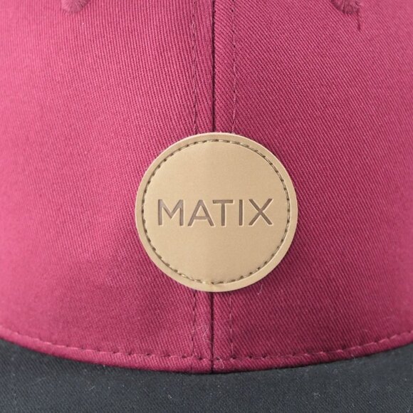 Matix Skateboard Surfing Snapback Two Tone Maroon Black Urban Camp Hat Cap - Picture 5 of 10